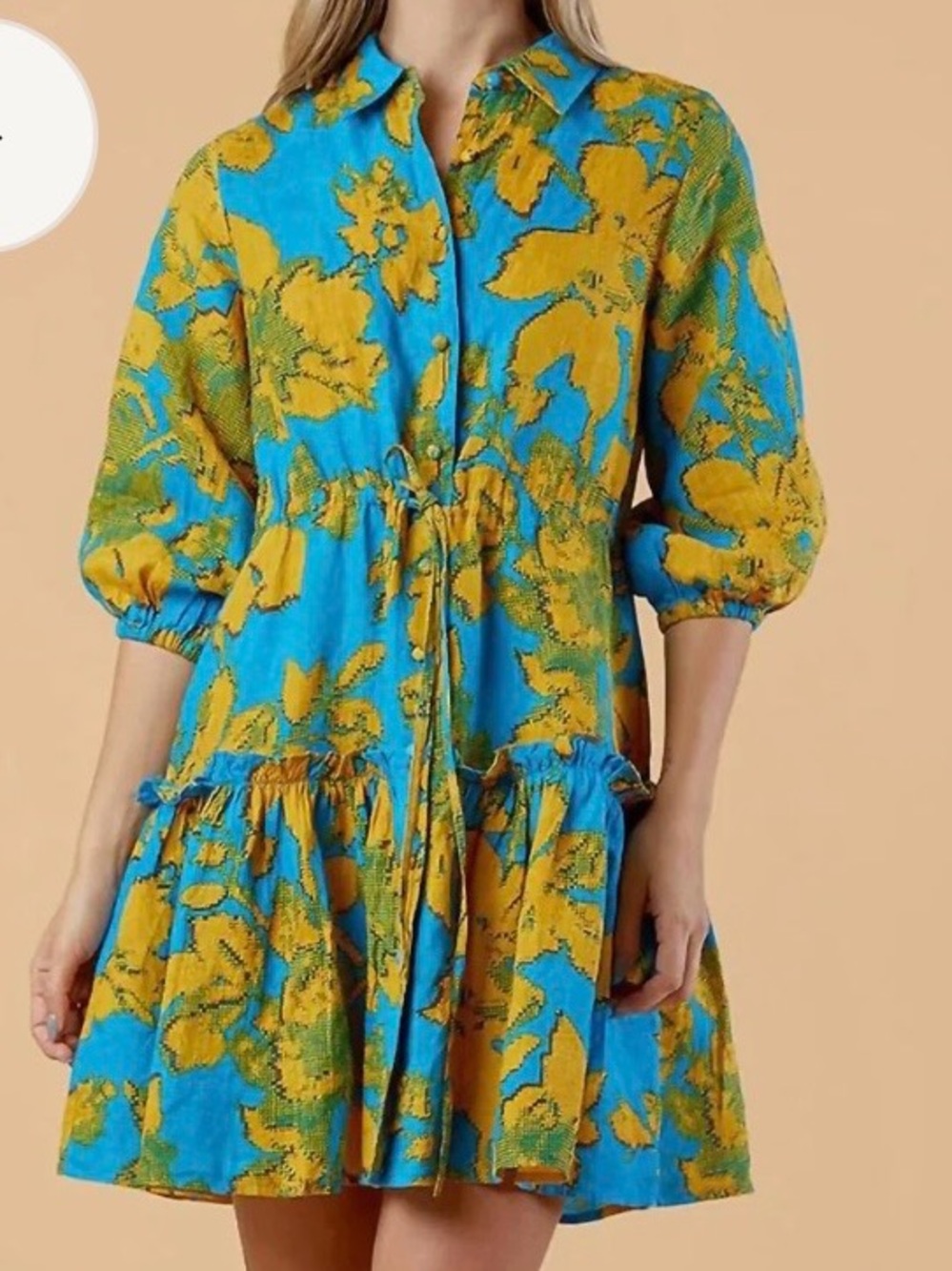 BNWT Olivia by Livro Brynn Dress in XS Turq Floral